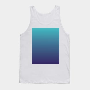 Teal to Violet Blue Ombre Fade Sunset Gradient Tank Top